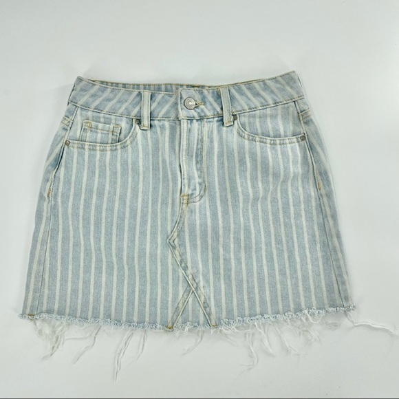 PacSun Vintage Striped Denim Mini Skirt - Picture 4 of 9